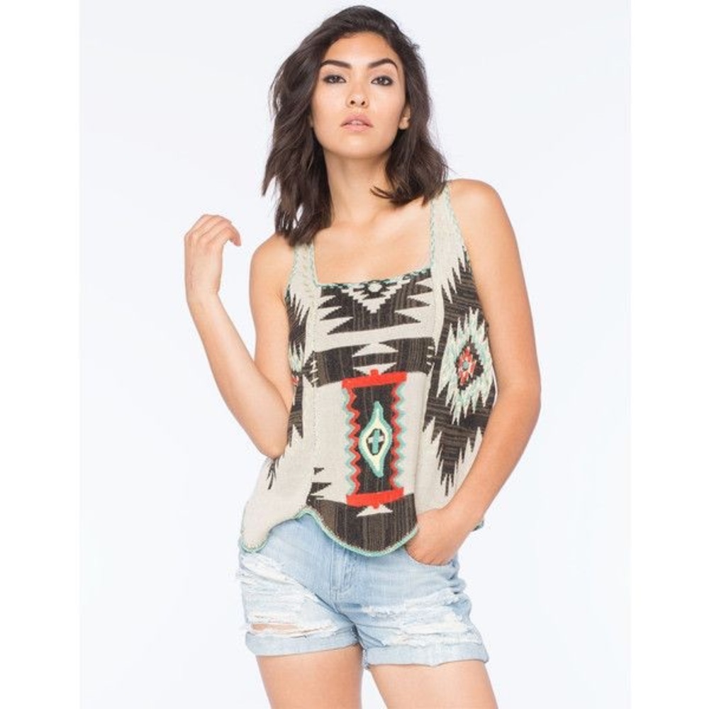 LIRA Julian Womens Tribal Sweater Tank size M